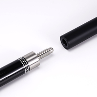 Stik Biliar Black Tech GlassFiber Shaft dengan Gagang Kulit, 1/2 Split, Kualitas Tinggi, American Nine Ball Billard Snooker 10.5mm/11.5mm/12.5mm