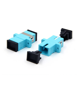 อะแดปเตอร์ไฟเบอร์ออปติก SC OM3 รุ่น AQUA ตัวเชื่อมต่อพลาสติก FTTH แบบมัลติโหมด ซิมเพล็กซ์ ชนิด Flangness - Product Image 2