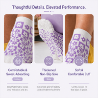 Calcetines de Pilates para Mujer con Agarre Antideslizante, Colores Personalizados, ODM, Algodón, OEM, Calcetines de Yoga Jacquard hasta el Tobillo para Dama con Agarre de Silicona