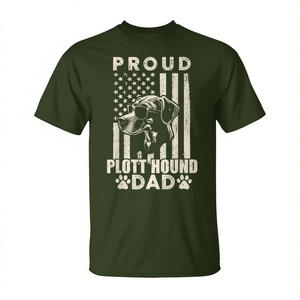 T-shirt pour amoureux des chiens, motif drapeau américain, pour papa de chien de race Plott, patriotique - Product Image 2