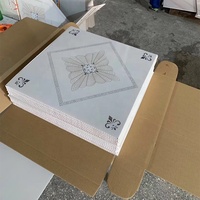 Usine matériaux de construction de qualité supérieure panneau de plafond en pvc blanc carreaux de plafond 60x60 panneau en pvc pour la décoration de la maison