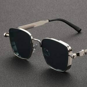 Lunettes de soleil <span class=keywords><strong>Cyberpunk</strong></span> Future Technology UV400 2026 pour unisexe, grande monture carrée steampunk en métal de haute qualité - Product Image 1