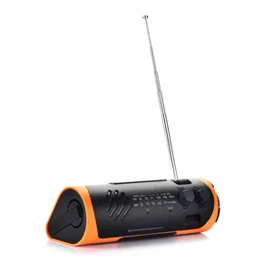 Draagbare Power Bank Zaklamp Am Fm Noaa Weer Broadcast Radio Sos Alarm Hand Crank Dynamo Solar Emergency Radio