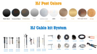 HJ-Precio de fábrica Matt Black Inox Acero inoxidable Cable Barandilla poste barandilla fácil DIY
