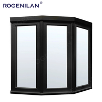 Rogenilan fenêtres en baie en aluminium personnalisées françaises, balcon et cuisine, fenêtres à battant à double vitrage avec arc et baies vitrées