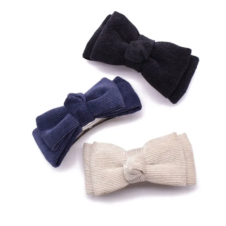Classic Women Hair Barrettes Colorful Hair Barrette Clips Simple Bowknot Fabric Korean Hair Claw Clip Women Girl Lady Picture