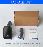 DS5220B-1D 1D2D Kabelloser 2,4G Handscanner für Barcodes und QR-Codes mit Ladestation für Supermarkt-Kassen