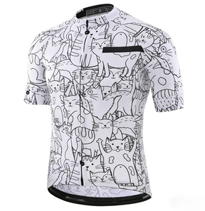 Maillot de cyclisme à manches courtes, léger, respirant, coupe-vent, séchage rapide, fermeture éclair intégrale, design gratuit, très populaire pour le cyclisme sur route classique - Product Image 1