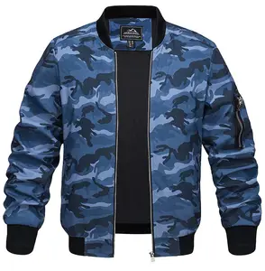 Preço barato Mens Bomber Jackets Inverno Personalizado Outdoor Tecido Tecido Casacos Masculinos