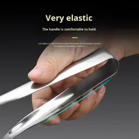 Pince-spatule de cuisine en acier inoxydable à fentes, pince de cuisson pour grillades, pince à poisson et à steak, résistante à la chaleur et antiadhésive