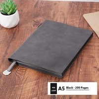 Carnet en cuir nubuck A5 personnalisé avec logo, journal d'affaires, agenda, coffret cadeau personnalisé disponible, toucher doux et confortable