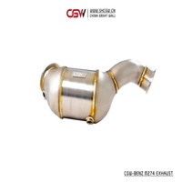 Collecteur d'échappement de course automobile de dernière génération avec bouclier thermique et son grondant pour collecteur d'échappement Benz M274