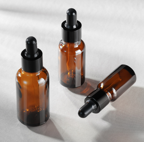 Promotion empty 5 10 15 20 30 50 100ml  amber glass  oil bottle with dropper dropper bottle with measurement markings