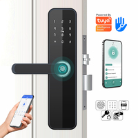 Serrure Intelligente Tuya à Empreinte Digitale pour Porte en Aluminium avec Wi-Fi et Contrôle par Application, Accès par Mot de Passe et Carte - Sécurité Domestique