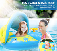 Bateau gonflable personnalisé avec auvent siège flottant anneau de natation anneau de natation pour enfants anneau de natation de bateau