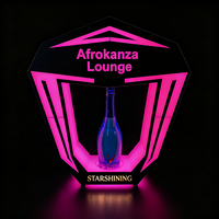 Présentoir LED VIP pour bouteilles avec logo personnalisé, MOQ 1 unité, idéal pour les soirées, les boîtes de nuit, les bars et les salons.