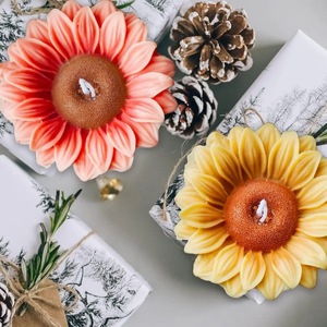 Sunflower <b>Candle</b> Silicone <b>Mold</b> For DIY <b>Candle</b> Making And Chocolate Baking <b>Mold</b> - Product Image 1