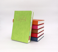 Vente en gros de fournitures scolaires personnalisées Carnet de repas en cuir PU avec logo Agenda quotidien imprimable A5 à couverture rigide