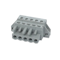 5,0 5,08mm PA66 Conector de bloque de terminales de resorte Gris MCS Cable a cable Conector de bloque de terminales de plástico hembra sin tornillos