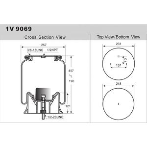 Ressort de suspension <span class=keywords><strong>pneumatique</strong></span> pour camion OE 1R12-069/669 /302456/85101145 Firestone W01-358-9069 Ressort <span class=keywords><strong>pneumatique</strong></span> pour camion - Product Image 6