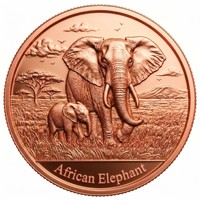 Pièce de monnaie en cuivre pur 999 de 1 oz, animaux africains, qualité collectionneur, pièce de monnaie en cuivre 3D personnalisable avec animaux, pièce de monnaie en cuivre ultra haute définition