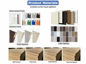 Armadi da <span class=keywords><strong>cucina</strong></span> modulari a forma di U pannelli di particelle ecologici con laminazione in PVC a piena estensione Soft-Close - Product Image 3