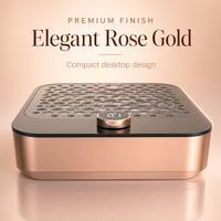 Collecteur de poussière pour ongles, finition premium, élégant, rose gold, design compact pour bureau, flux d'air efficace, aérations de refroidissement, salon