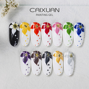 Nueva llegada UV Gel Nail Art Painting 3D No Wipe Relieve Painting Liner Gel Polish Set - Product Image 3