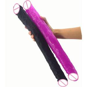 Dildo Doble de PVC Flexible para Mujeres, Tamaño Grande, 100% Impermeable, 285g, para Uso Lésbico, Marca Xln Factory Skin - Product Image 2