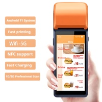 Appareil Bluetooth tout-en-un Système de point de vente portable Android à écran tactile de 5.5 pouces