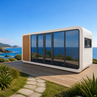 Maison capsule de luxe préfabriquée, mini-maison mobile, cabane conteneur pour hôtel, villa, bureau, glamping, complexe hôtelier