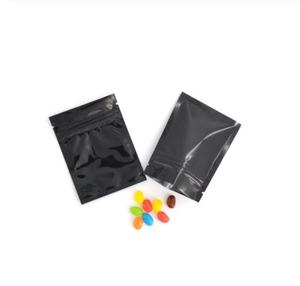 Color Printed Foil Back Small Food Grade Metalized Zip Lock Bag Plain Plastic Mylar Bags