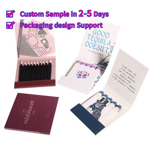 Boîte <span class=keywords><strong>d</strong></span>'<span class=keywords><strong>allumettes</strong></span> personnalisée en papier avec <span class=keywords><strong>allumettes</strong></span> longues de différentes couleurs et design - Product Image 1