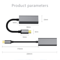 Adaptor Ethernet Tipe C Kartu Jaringan USB Tipe-C ke RJ45 1000Mbps Kabel Internet Lan untuk Adaptor MacBook