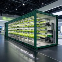 Serre intelligente avec systèmes hydroponiques et de fertigation pour la culture toute l'année de fleurs, de plantes ornementales et d'herbes