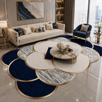 Tapis géométriques en gros pour intérieur, grande taille, doux, luxueux, imperméables, imprimés 3D, modernes, personnalisés pour salon et chambre à coucher
