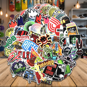 Adesivi in Vinile per Skateboard con Cartoni Animati - Impermeabili, Confezione da 100 per Valigie, Laptop e Decorazioni per la Casa - Product Image 3