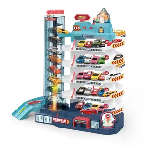 Hochwertige Kinder pädagogische Diy Slot Track Spielset Garage Rail Car Parkplatz Spielzeug