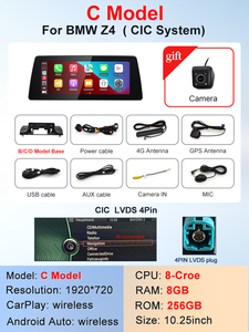 Pantalla Multimedia STWEI con Qualcomm Snapdragon 680, Android AUTO y CarPlay para BMW Z4E89 Sin Pantalla CIC NBT, Navegación, Bluetooth, DSP - Product Image 6