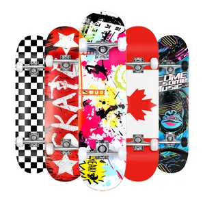 2023 Erwachsene Anfänger Kaufen Sie benutzer definierte 7-lagige Skateboard, Kinder Kinder Cruiser Großhandel Profession elle Preise Kanadische Ahorn Skateboards