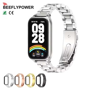 Marco Protector de Acero Inoxidable Mijobs para <span class=keywords><strong>Smartwatch</strong></span>, Reemplazo de Pulsera Metálica Perfecta para Xiaomi Smart Band 8/9 y <span class=keywords><strong>Redmi</strong></span> Band 3/2 - Product Image 1