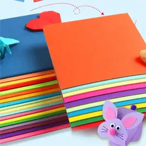 Groothandel 70gsm 25Cm Kleur Vierkante Multicolor Ambachtelijke Papier Handgemaakte Origami Voor Kinderen Scholieren