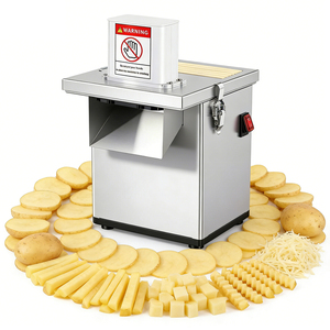 Cortadora <span class=keywords><strong>de</strong></span> Verduras Comercial Eléctrica, Rebanadora, Picadora, Procesador <span class=keywords><strong>de</strong></span> Patatas <span class=keywords><strong>de</strong></span> 200W 220V para Restaurantes y Hoteles - Product Image 1