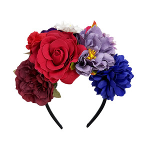 Diadema Floral para Mujer, Hecha a Mano, con Flores, Accesorio para el Cabello - Product Image 3