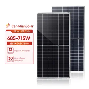 Canadian Solar Panels N-type Double-glass Bificial Solar Sheet 685W 690W 700W 705W 710W 715W Solar Panel For Solar System