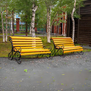 Wrought Iron Contemporary Patio Garden <b>Bench</b> Outdoor Furniture Factory Direct Sale Antique <b>Metal</b> Chair Brand TTD - Product Image 4