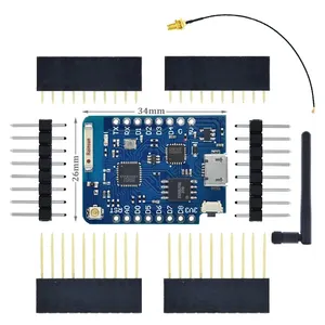 WEMOS D1 मिनी प्रो 4M 16M बाइट्स बाहरी एंटीना कनेक्टर NodeMCU आधारित ESP8266 ESP-8266EX CP2104 वाईफ़ाई डेवलपमेंट बोर्ड माइक्रो