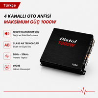 Amplificateur de voiture PISTOL GM-E1004 1000W 4 canaux classe AB, stéréo pleine gamme 100W x 4 RMS 14.4V 10Hz-60kHz