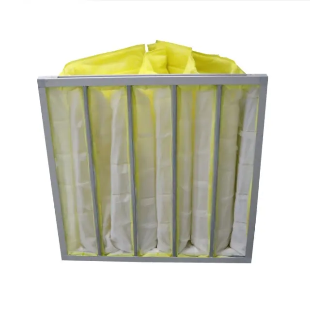 Hava arıtma için AHU torba filtresi için endüstriyel medya cep hava filtresi