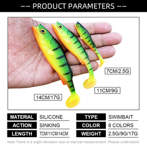 Spinpoler vigor perca de señuelo de pesca 7cm 11cm 14cm Shad UV activa japonesa arte de peces de goma Swimbait para el bajo <span class=keywords><strong>Pike</strong></span> Zander - Product Image 4